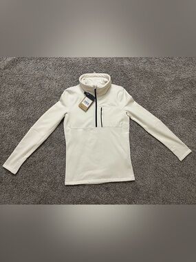 The north face women’s 1/4 zip up beige sweater size Small